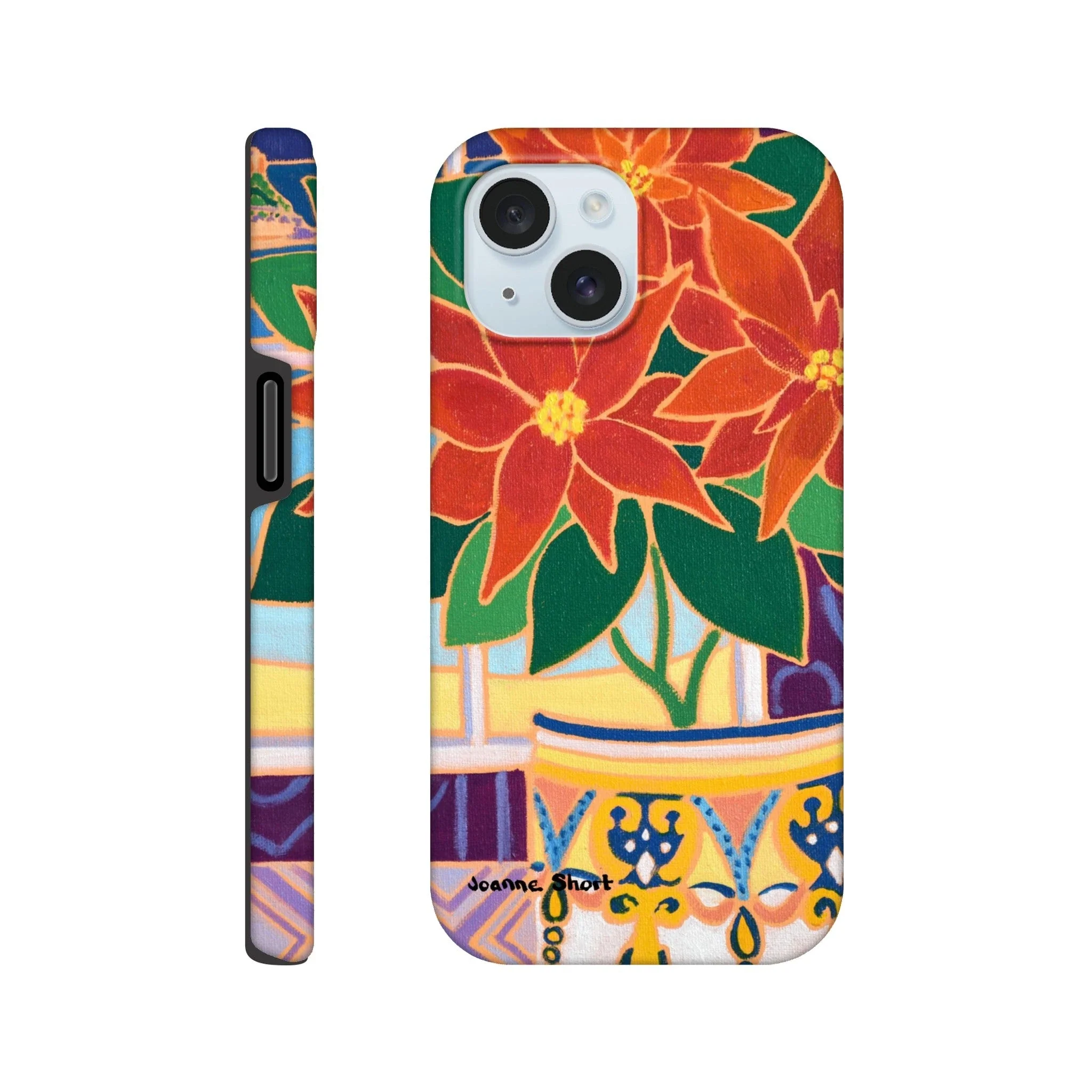Tough Art Phone Case. Poinsettia. Artist Joanne Short. Cornwall Art Gallery - Image 18