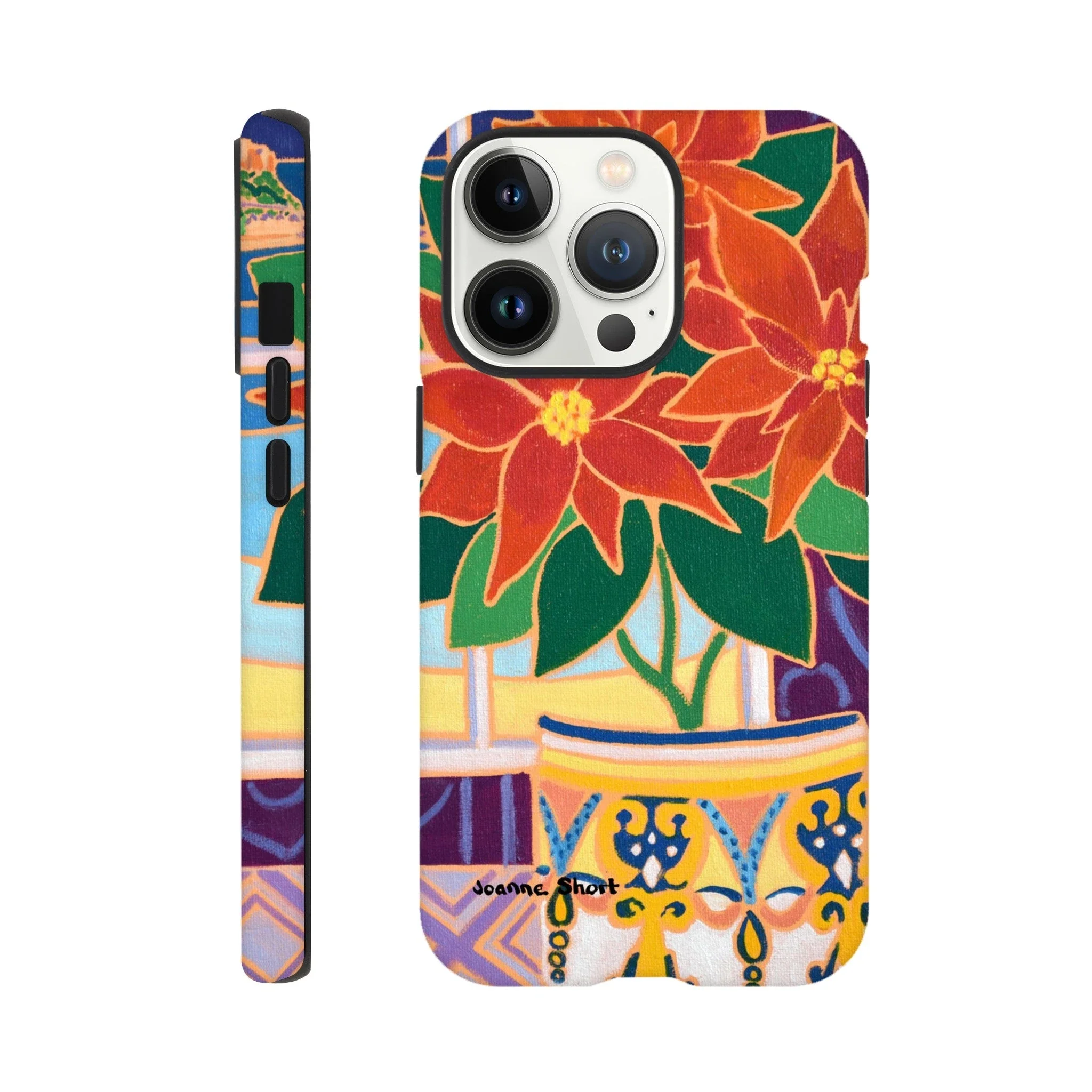Tough Art Phone Case. Poinsettia. Artist Joanne Short. Cornwall Art Gallery - Image 19