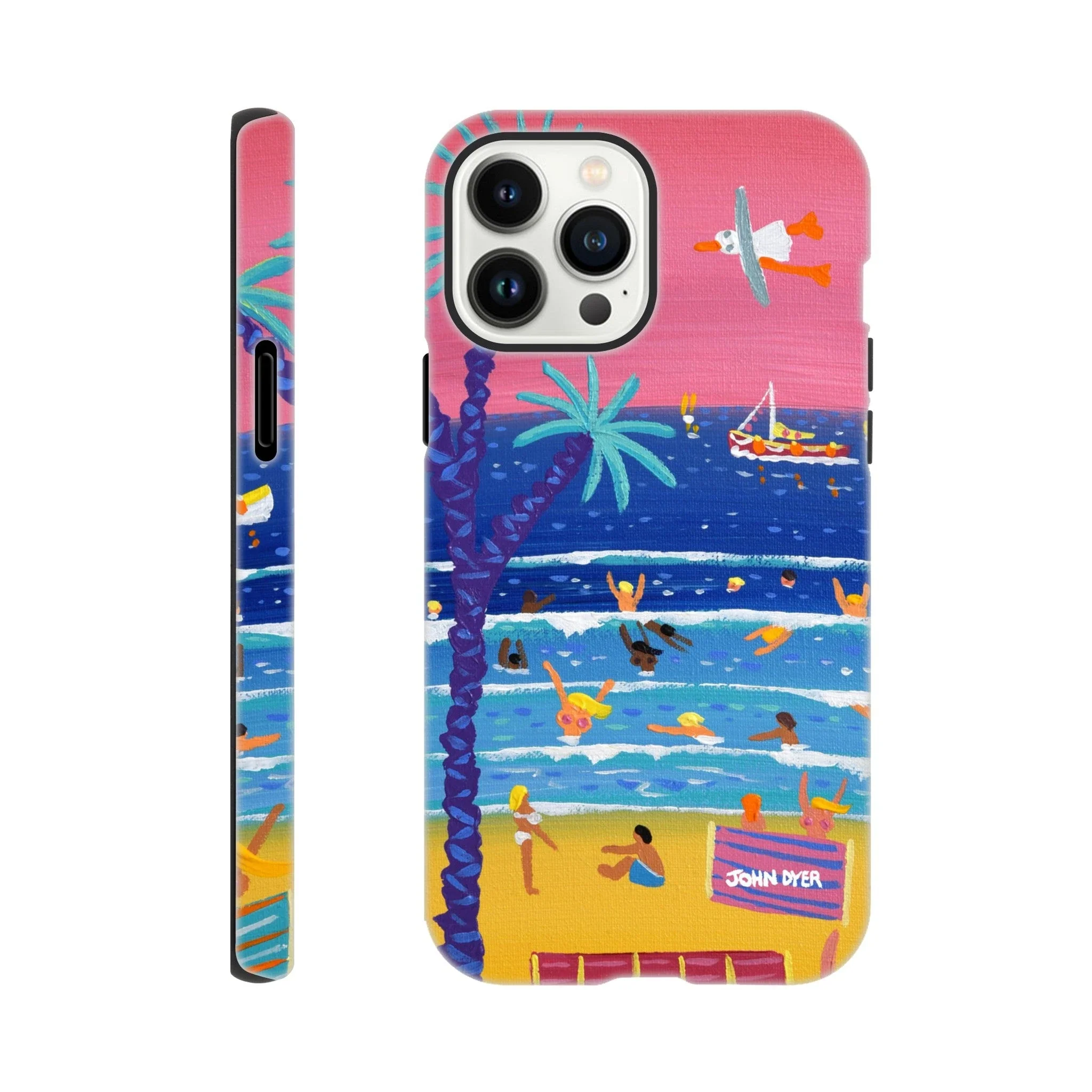 Tough Art Phone Case. St Ives Beach Sunset Cornwall. Artist John Dyer. Cornwall Art Gallery - Image 2