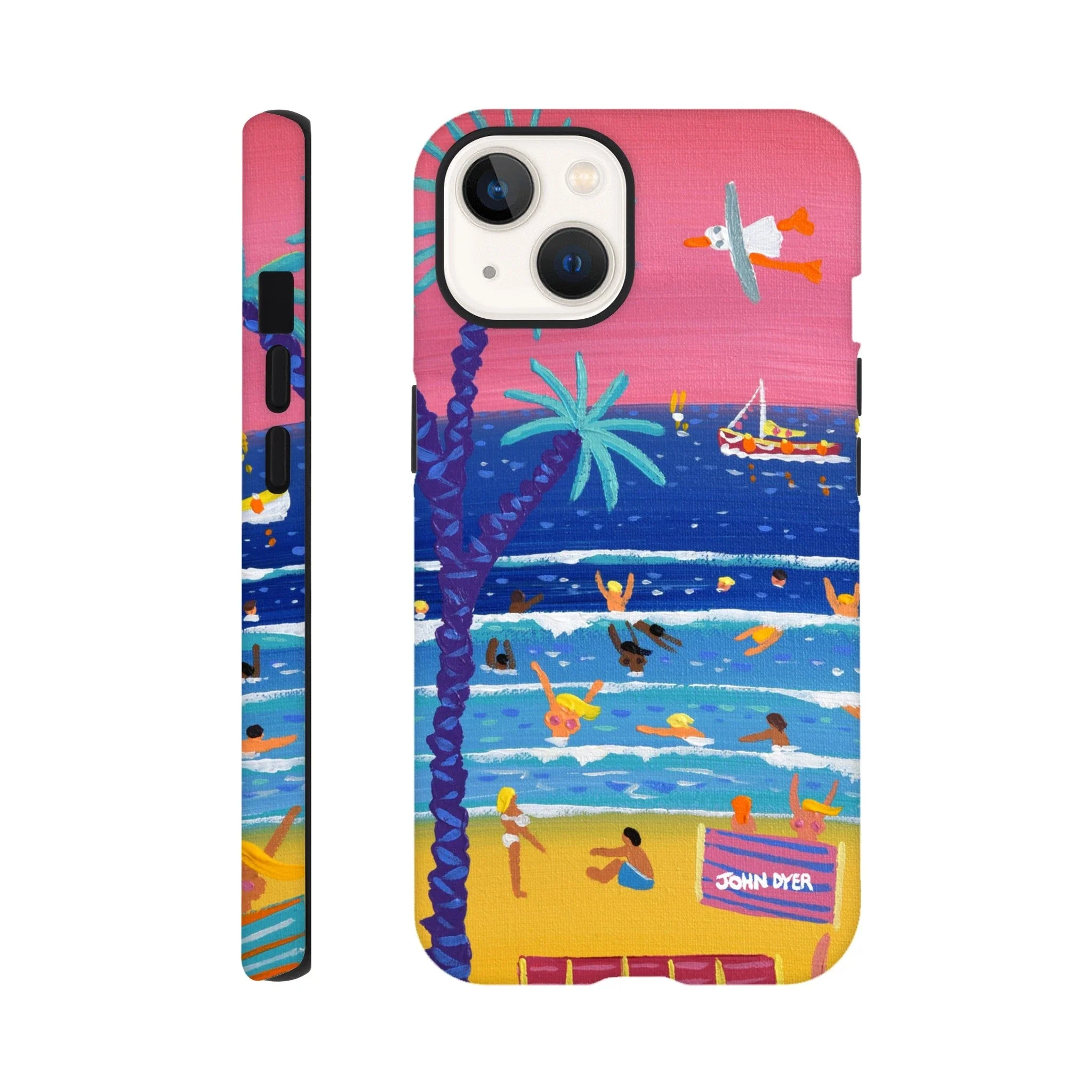 Tough Art Phone Case. St Ives Beach Sunset Cornwall. Artist John Dyer. Cornwall Art Gallery - Image 3