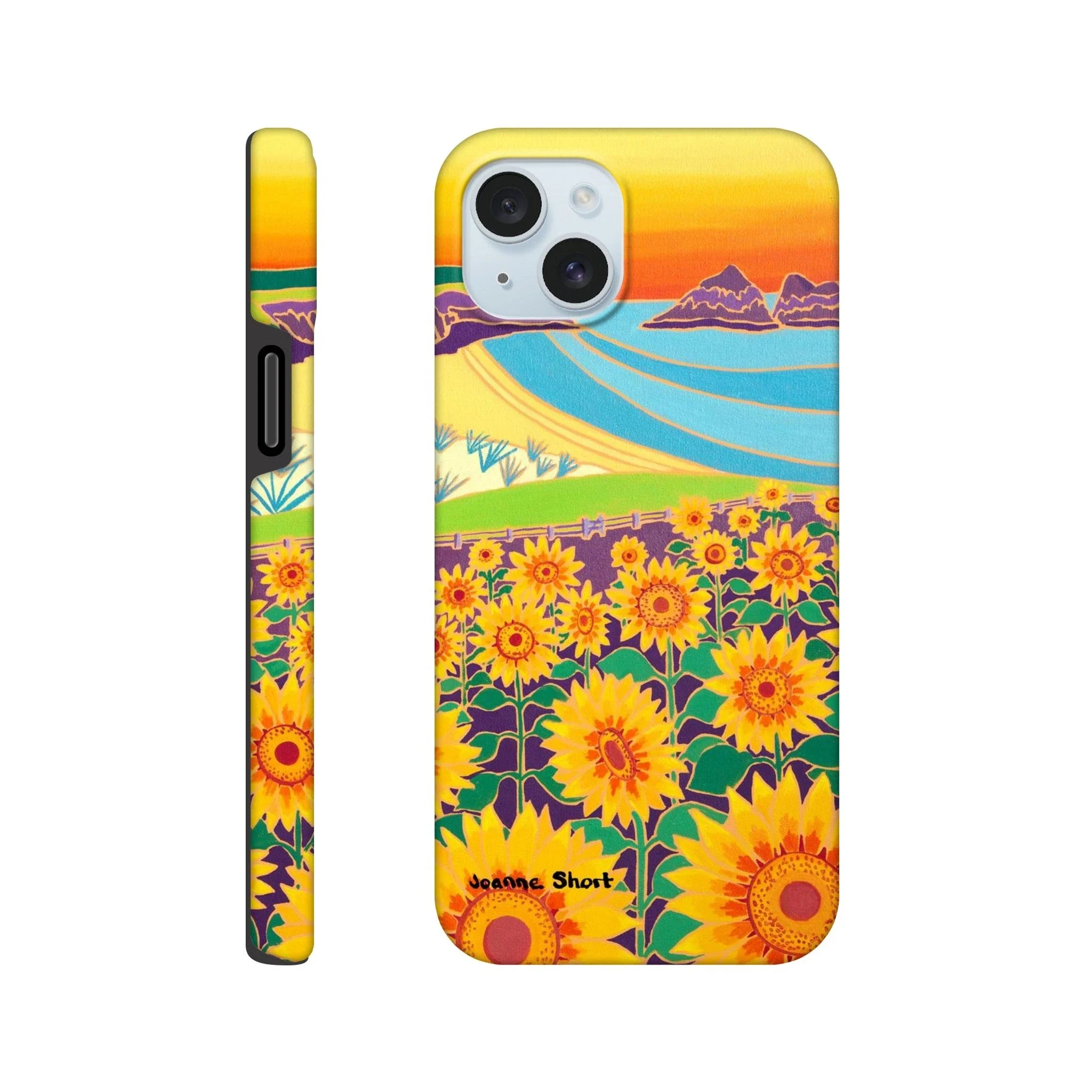 Tough Art Phone Case. Sunflowers, Holywell Bay Beach. Artist Joanne Short. Cornwall Art Gallery - Image 21