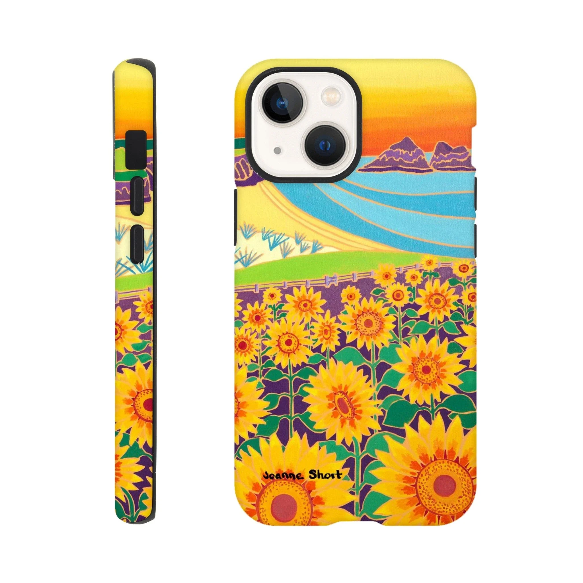Tough Art Phone Case. Sunflowers, Holywell Bay Beach. Artist Joanne Short. Cornwall Art Gallery - Image 27