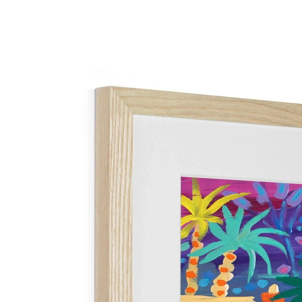 John Dyer Framed Open Edition Cornish Art Print. 'Tropical Colours Helford Passage, Cornwall'. - Image 12