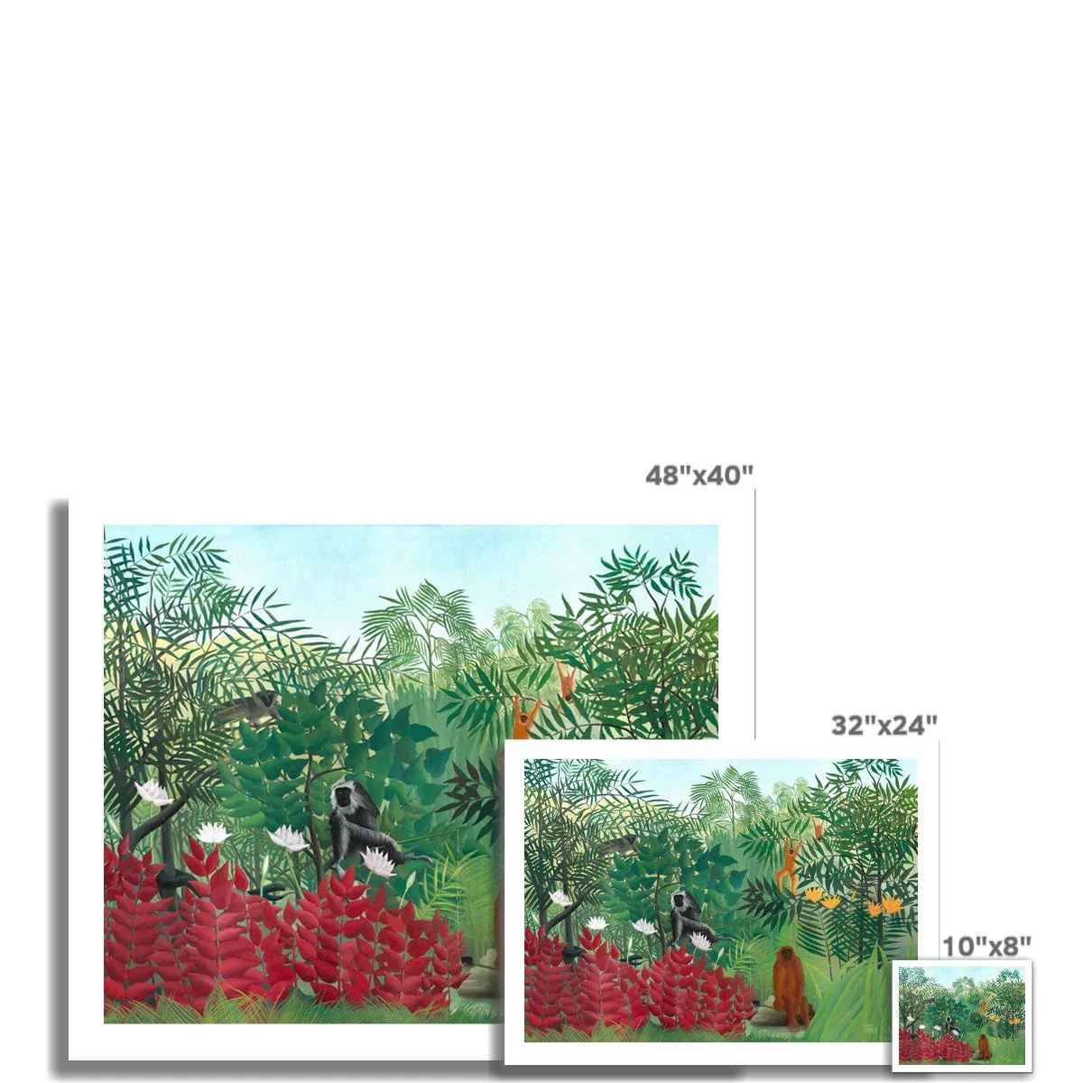 'Tropical Forest with Monkeys' by Henri Rousseau. Open Edition Fine Art Print. Historic Art - Image 2