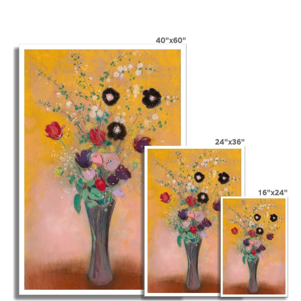 'Vase of Flowers'. Garden Flowers. Still Life by Odilon Redon. Open Edition Fine Art Print. Historic Art - Image 3