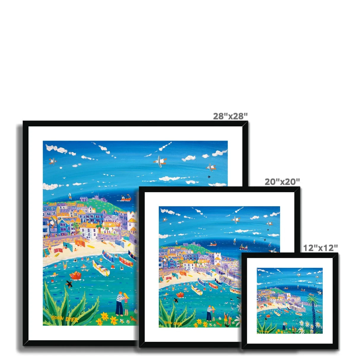 John Dyer Framed Open Edition Cornish Art Print. 'View across St Ives'. Cornwall Art Gallery - Image 5