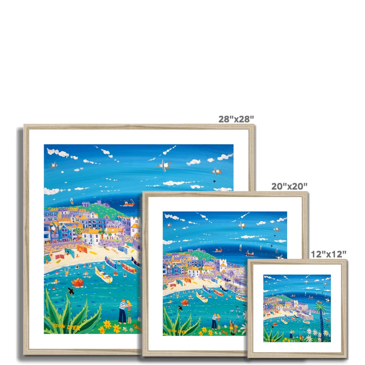 John Dyer Framed Open Edition Cornish Art Print. 'View across St Ives'. Cornwall Art Gallery - Image 6
