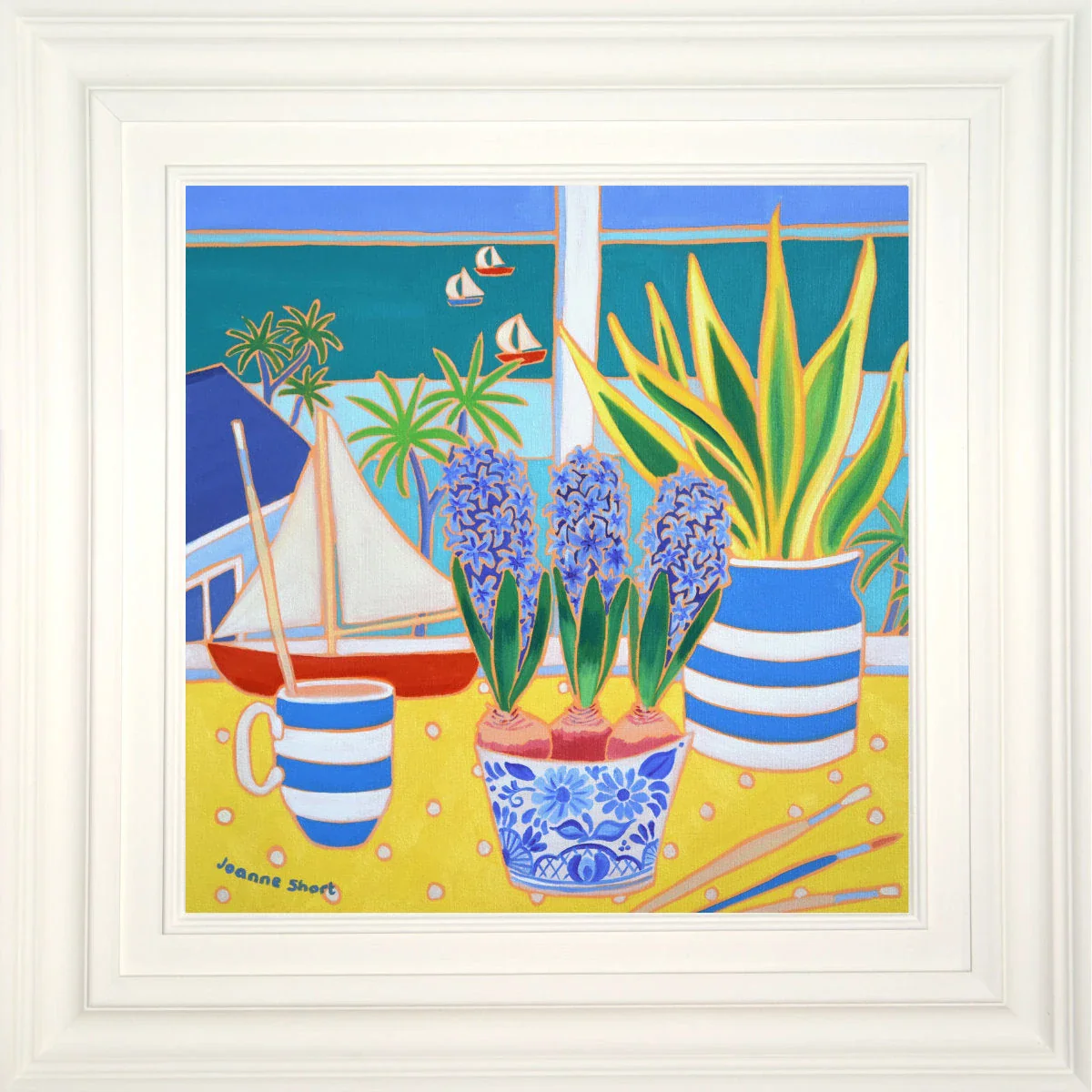 'View from my Studio',  18x18 inches oil on canvas. Painting by Cornish Artist Joanne Short - Image 2