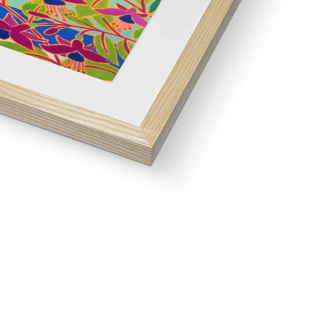 Joanne Short Framed Open Edition Cornish Fine Art Print. 'View through Summer Flowers to Trefusis Point, Falmouth'. Cornwall Art Gallery - Image 6