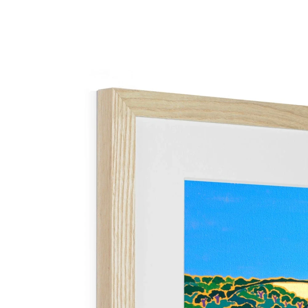 Joanne Short Framed Open Edition Cornish Fine Art Print. 'View through Summer Flowers to Trefusis Point, Falmouth'. Cornwall Art Gallery - Image 9
