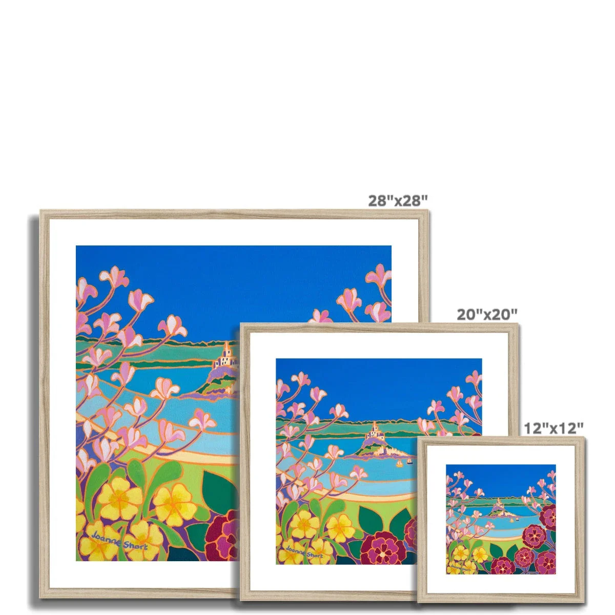 Joanne Short Framed Open Edition Cornish Fine Art Print. 'View through the Magnolias, St Michael's Mount'. Cornwall Art Gallery - Image 5