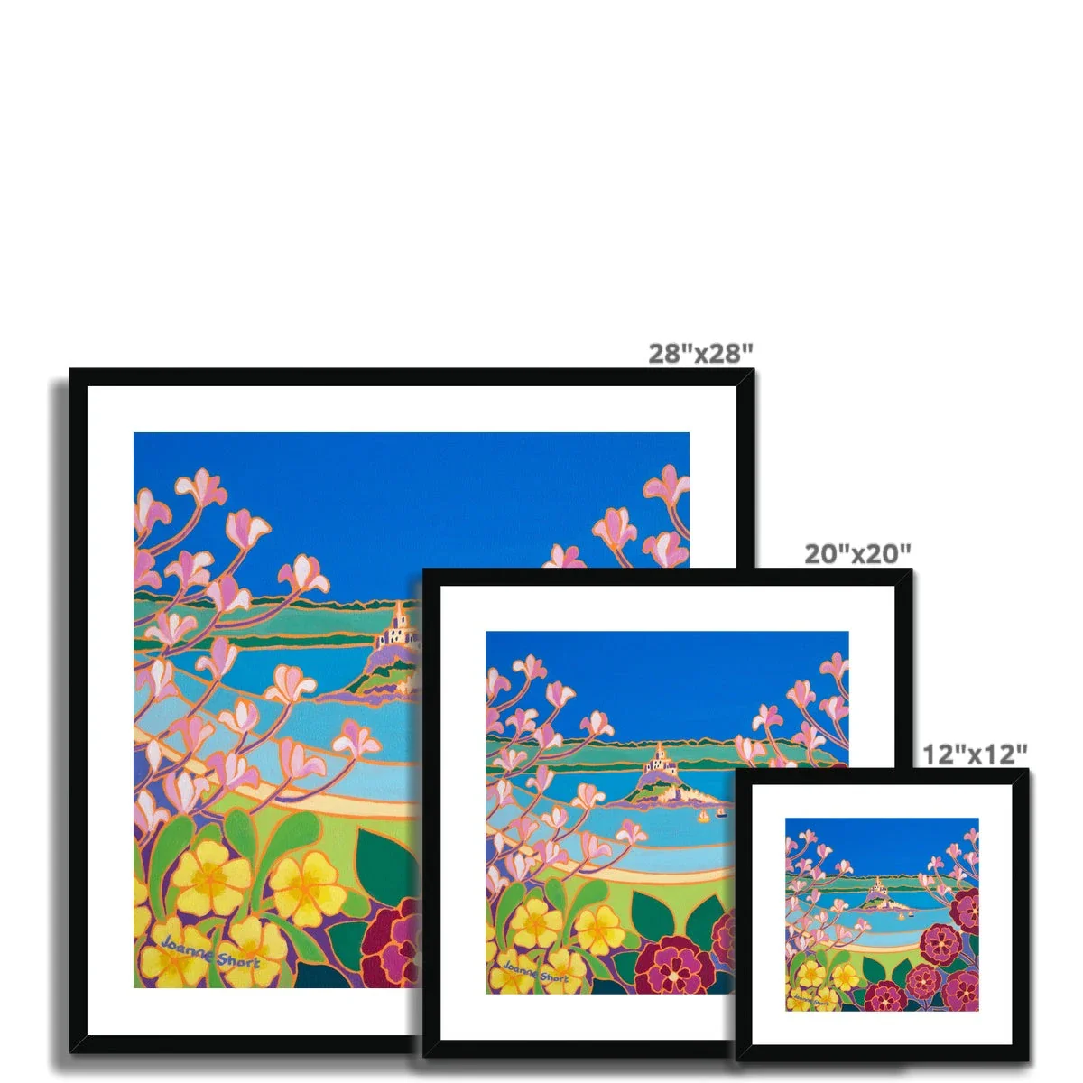 Joanne Short Framed Open Edition Cornish Fine Art Print. 'View through the Magnolias, St Michael's Mount'. Cornwall Art Gallery - Image 6
