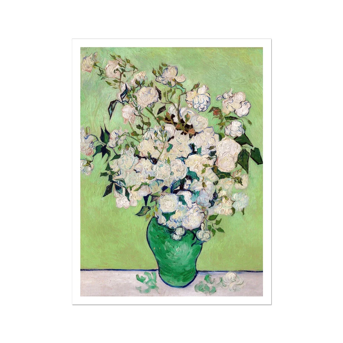 'Roses' Still Life by Vincent Van Gogh. Garden Flowers Open Edition Fine Art Print. Historic Art