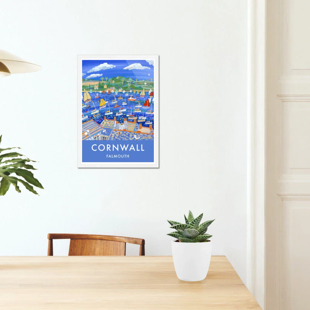 Vintage Style Travel Art Poster Print of Boats on the River, Falmouth by John Dyer - Image 5