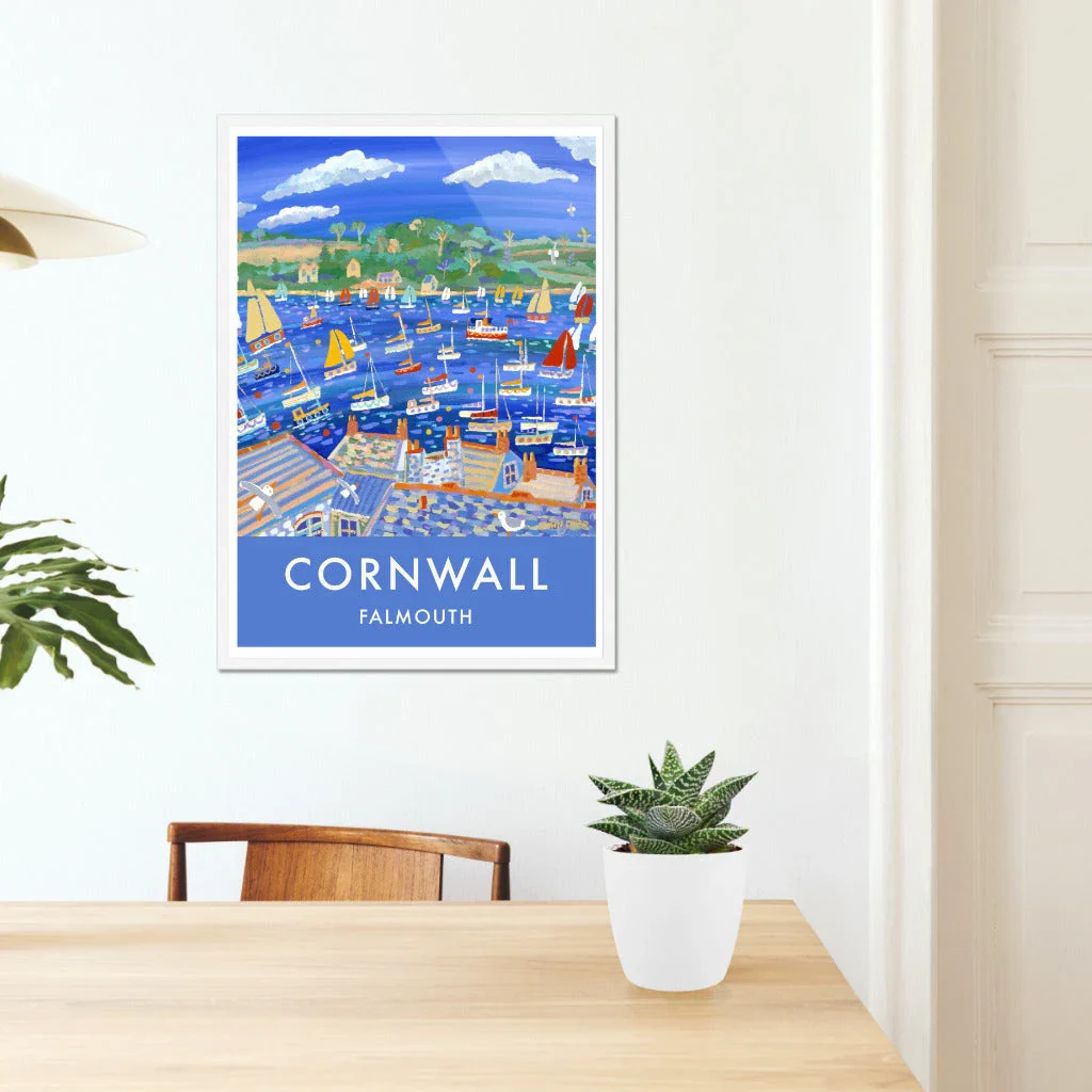 Vintage Style Travel Art Poster Print of Boats on the River, Falmouth by John Dyer - Image 6