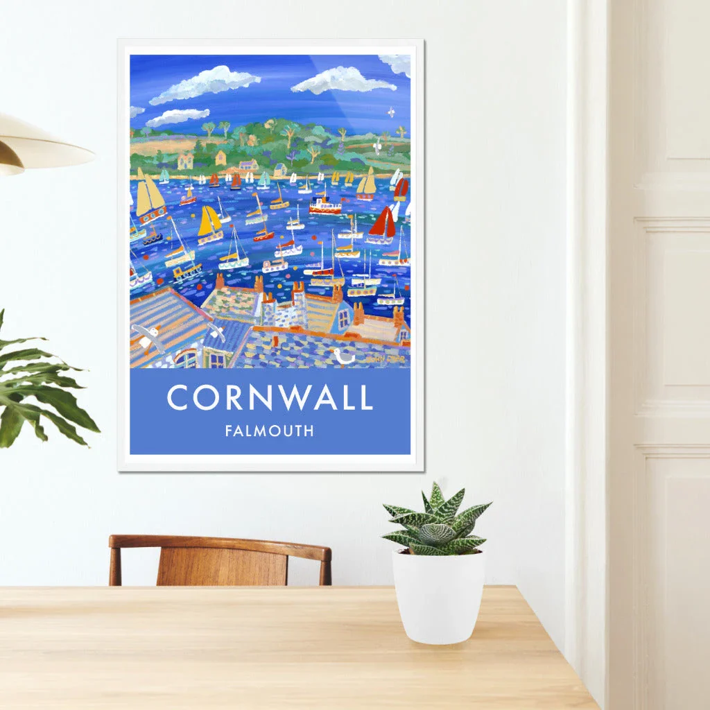 Vintage Style Travel Art Poster Print of Boats on the River, Falmouth by John Dyer - Image 7