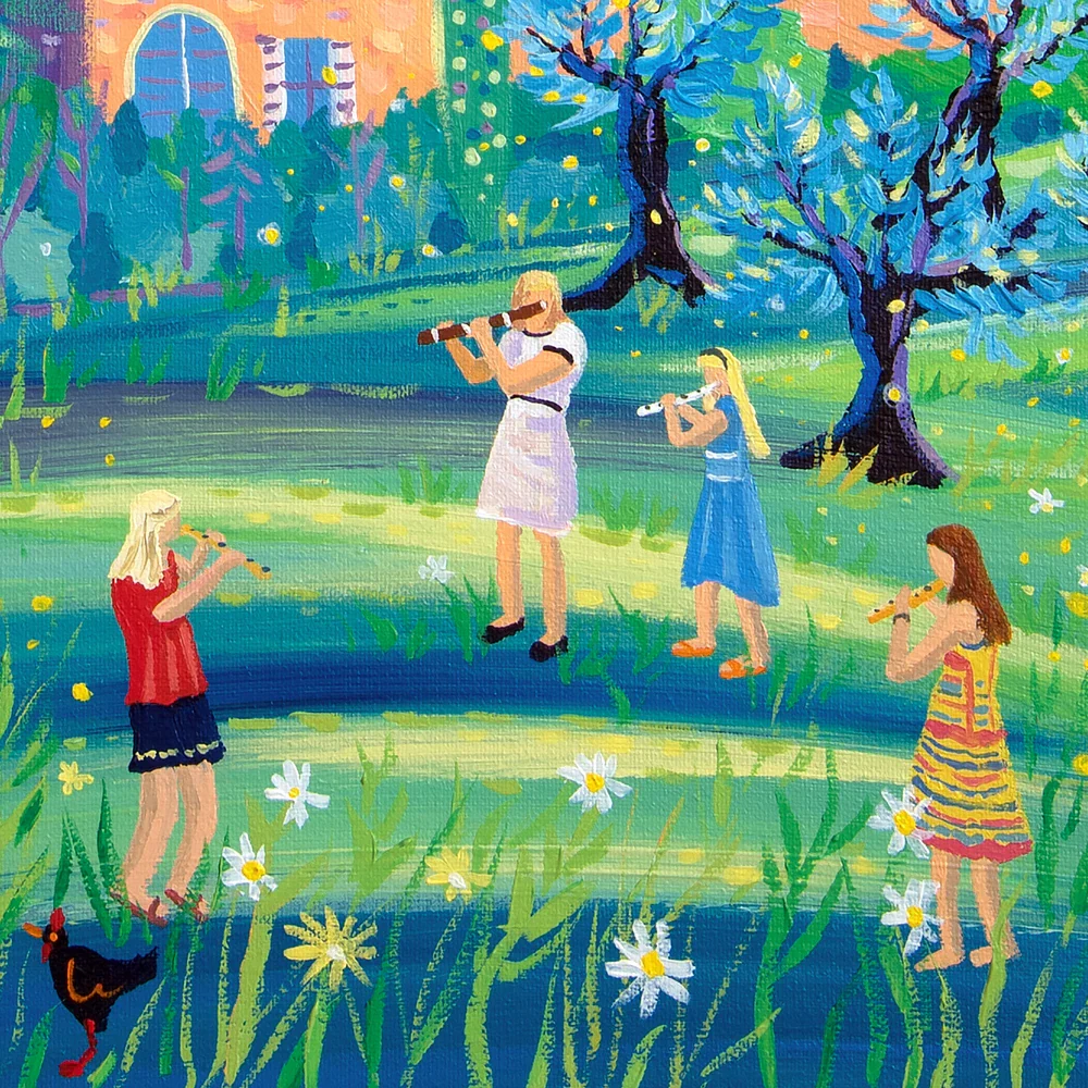 Vintage Style Travel Art Poster Print of Flutes in Tuscany, Tereglio, Italy by John Dyer - Image 4