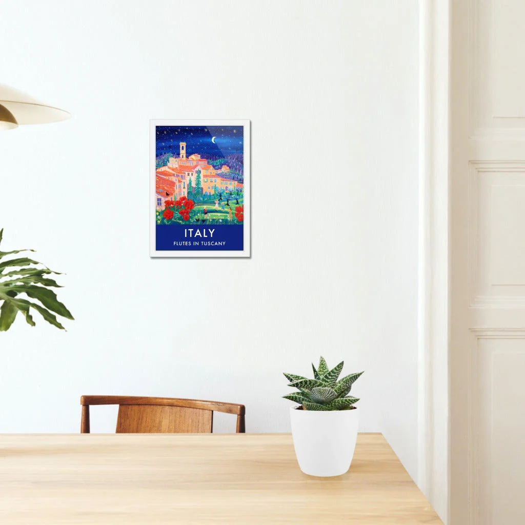 Vintage Style Travel Art Poster Print of Flutes in Tuscany, Tereglio, Italy by John Dyer - Image 5