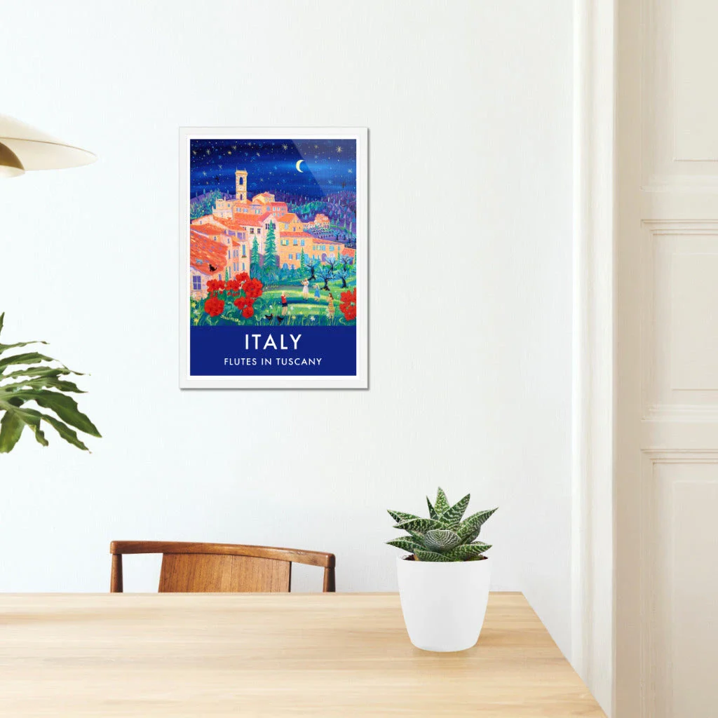 Vintage Style Travel Art Poster Print of Flutes in Tuscany, Tereglio, Italy by John Dyer - Image 6