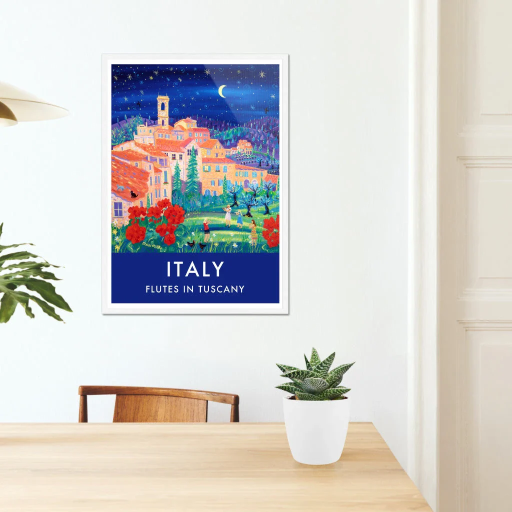 Vintage Style Travel Art Poster Print of Flutes in Tuscany, Tereglio, Italy by John Dyer - Image 7