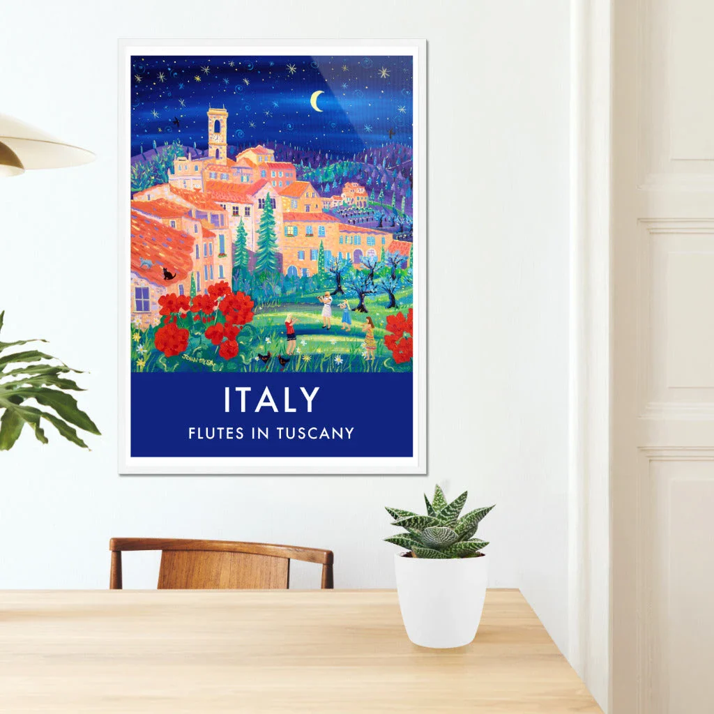Vintage Style Travel Art Poster Print of Flutes in Tuscany, Tereglio, Italy by John Dyer - Image 8