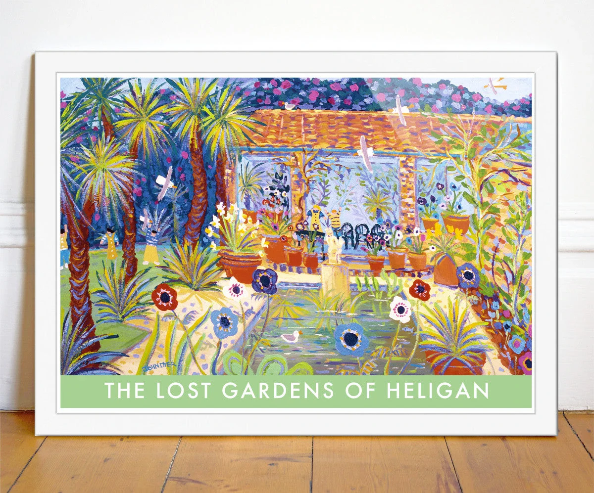 Vintage Style Travel Art Poster Print. The Lost Gardens of Heligan. Italian Garden by Cornish Artist John Dyer - Image 2