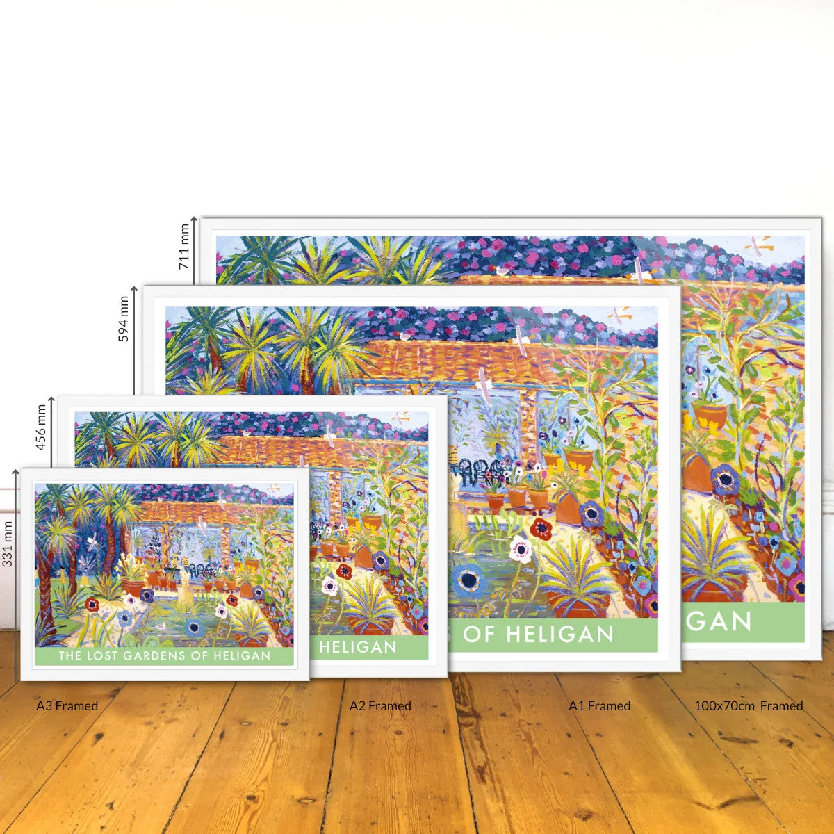 Vintage Style Travel Art Poster Print. The Lost Gardens of Heligan. Italian Garden by Cornish Artist John Dyer - Image 3
