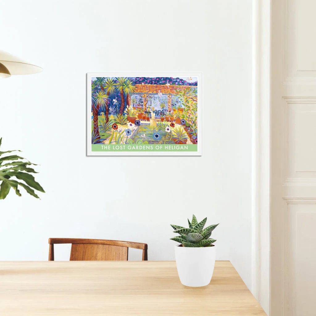 Vintage Style Travel Art Poster Print. The Lost Gardens of Heligan. Italian Garden by Cornish Artist John Dyer - Image 5