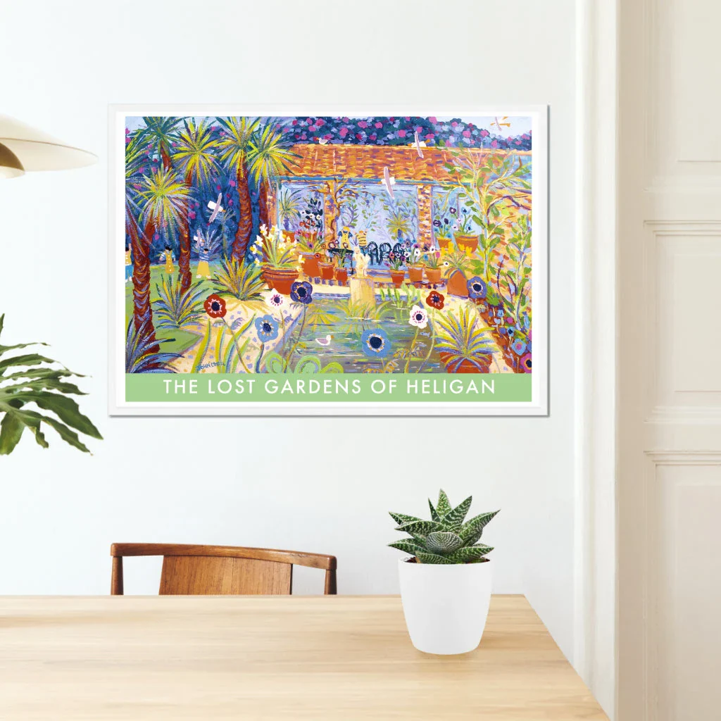 Vintage Style Travel Art Poster Print. The Lost Gardens of Heligan. Italian Garden by Cornish Artist John Dyer - Image 7