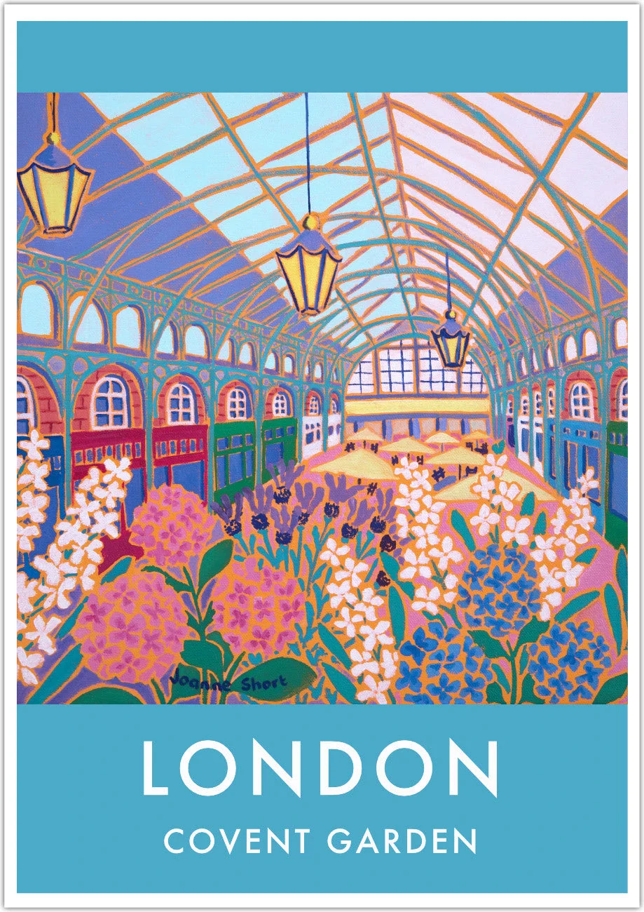 Vintage Style Travel Art Poster Print by Joanne Short of Covent Garden, London