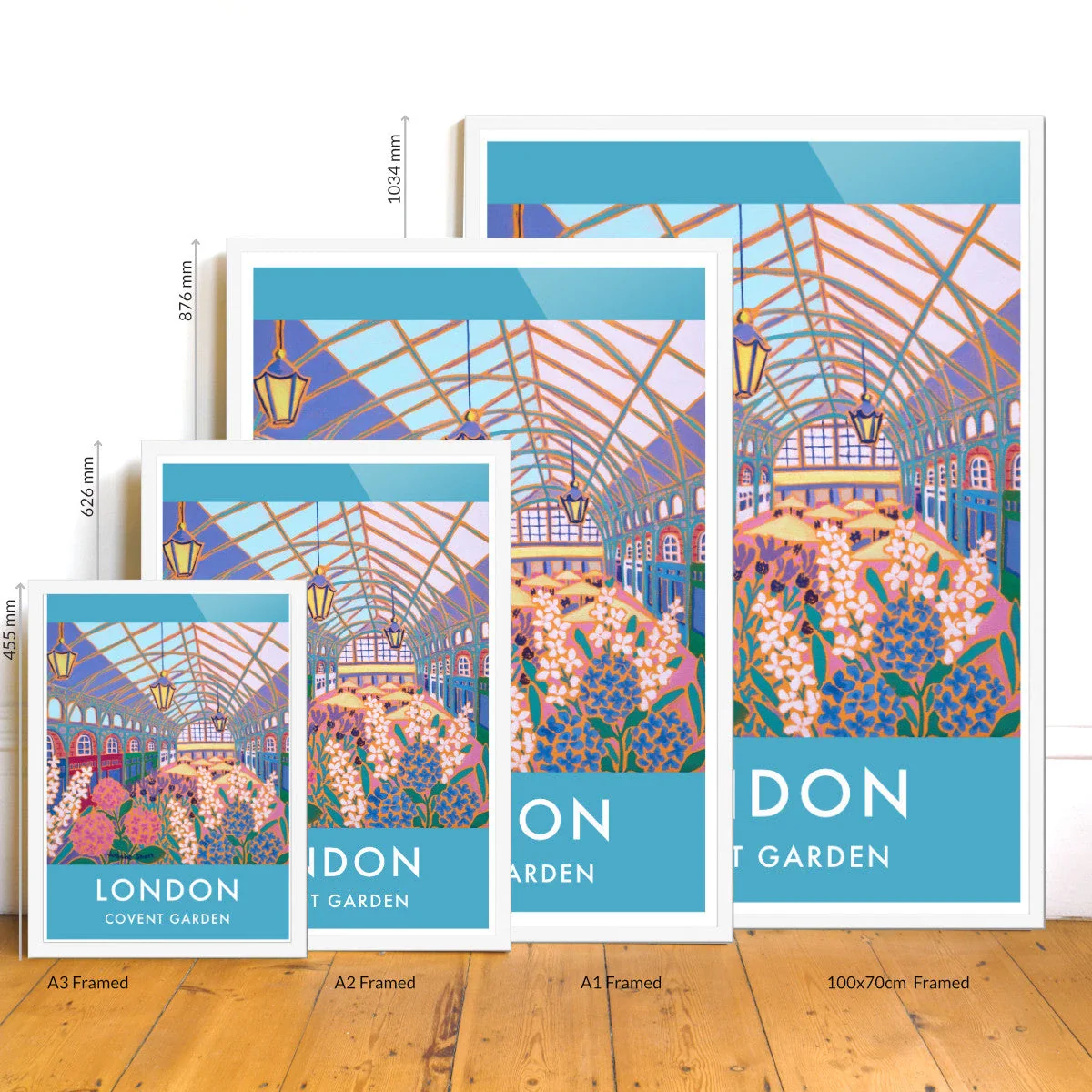 Vintage Style Travel Art Poster Print by Joanne Short of Covent Garden, London - Image 3