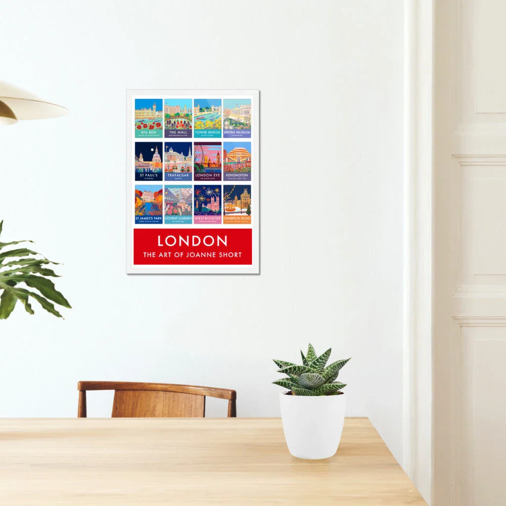 Vintage Style Travel Art Poster Print by Joanne Short of London Landmarks Montage - Image 5