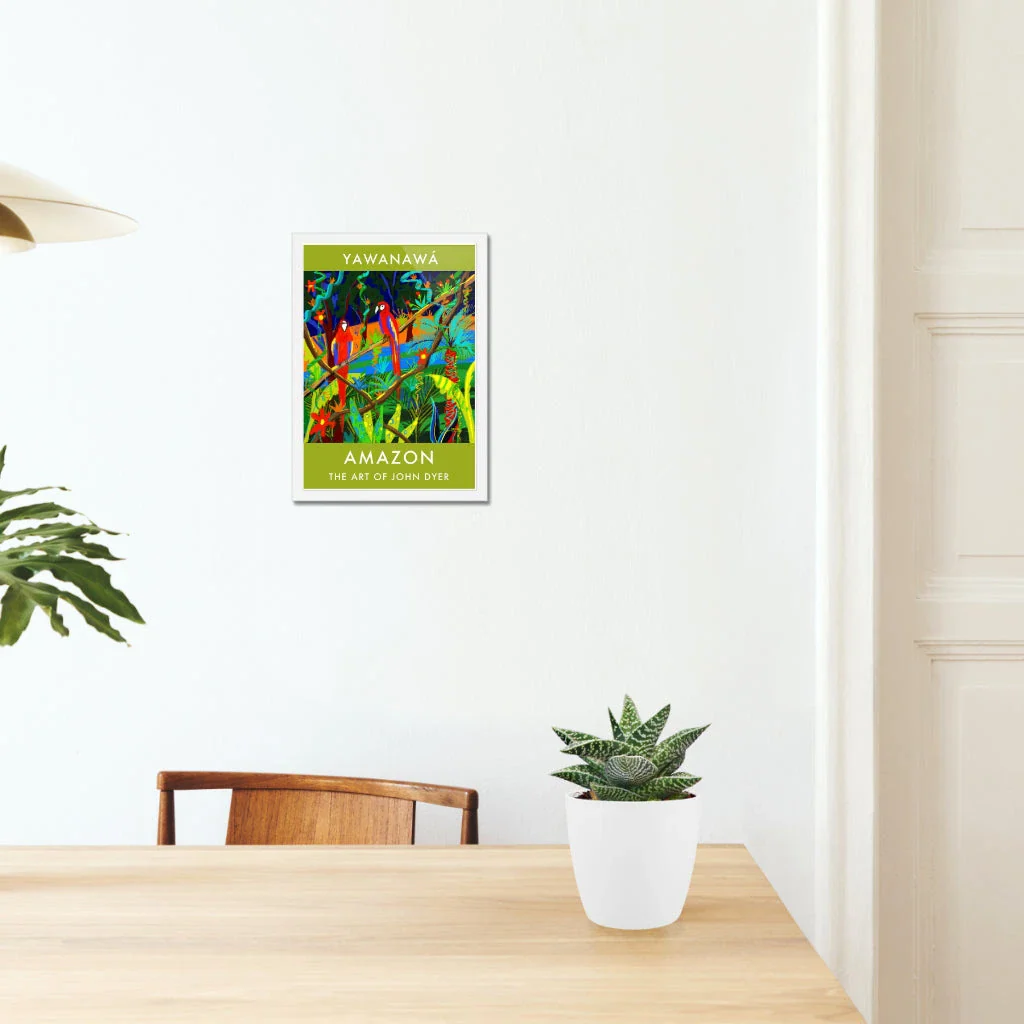Vintage Style Jungle Wall Art Poster Print by John Dyer. Amazon Rainforest Parrots Brazil. Animal Art Prints - Image 4
