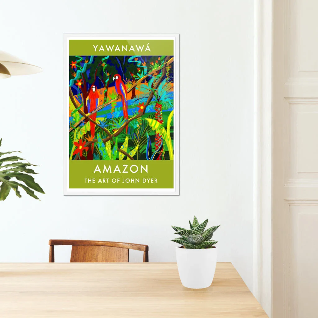 Vintage Style Jungle Wall Art Poster Print by John Dyer. Amazon Rainforest Parrots Brazil. Animal Art Prints - Image 6
