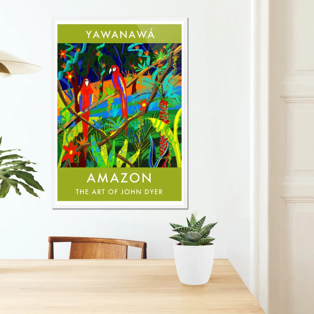 Vintage Style Jungle Wall Art Poster Print by John Dyer. Amazon Rainforest Parrots Brazil. Animal Art Prints - Image 7