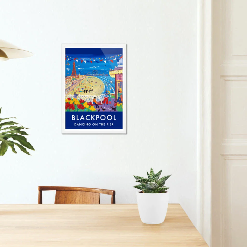 Vintage Style Travel Wall Art Poster Print by John Dyer. Dancing on the Pier, Blackpool - Image 5