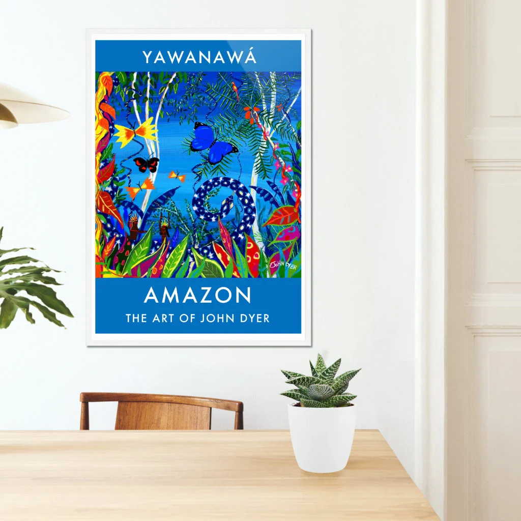 Vintage Style Jungle Poster Art Print by John Dyer. Spirit of the Amazon Rainforest with Tropical Butterflies. Animal Art Prints - Image 7