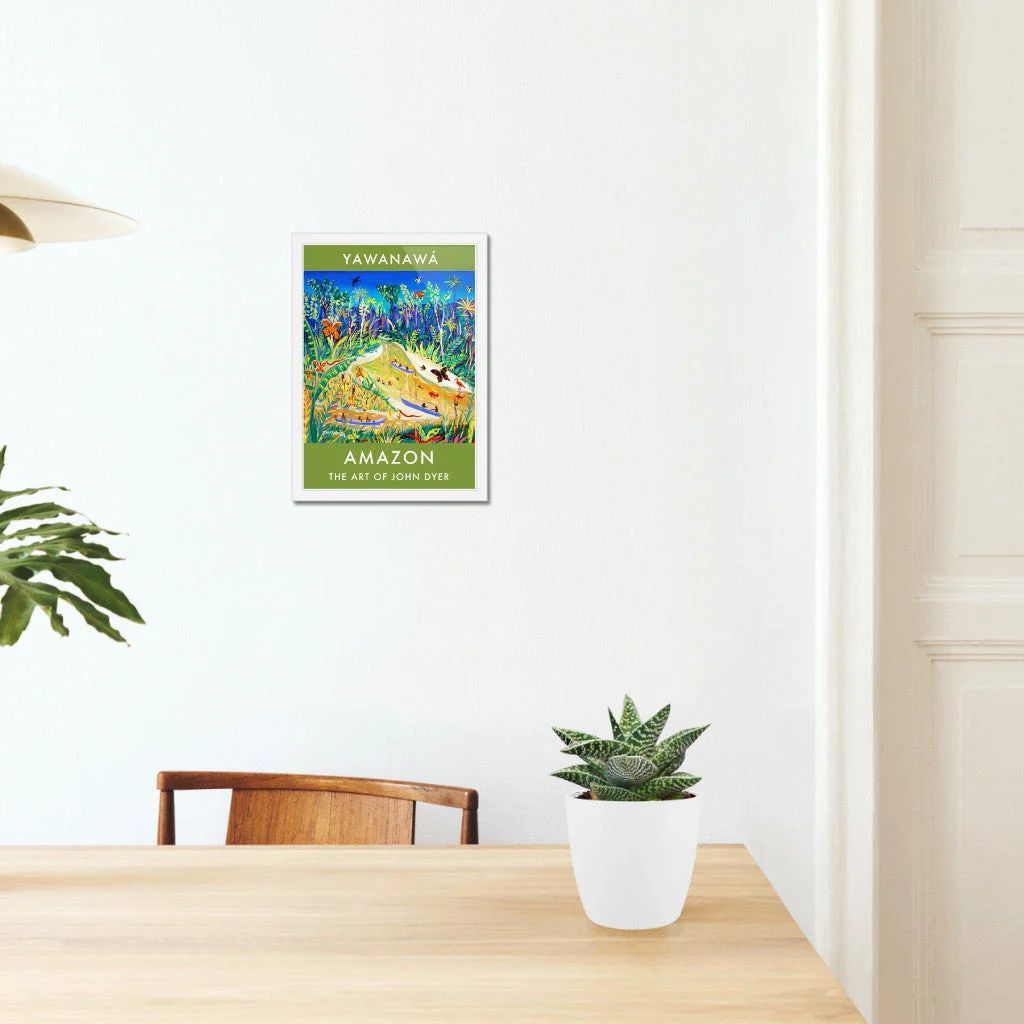 Vintage Style Travel Poster Art Print by John Dyer. Spiritual Butterflies, Rio Gregório, Amazon Rainforest, Brazil. Animal Art Prints - Image 4