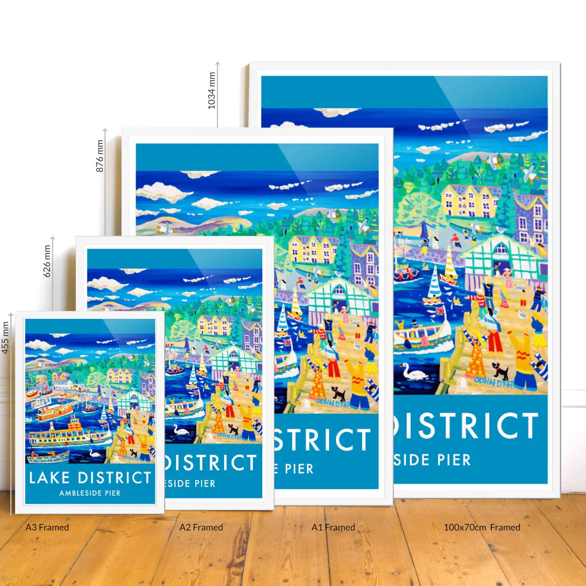 Vintage Style Art Travel Poster Print by John Dyer Ambleside Pier, The Lake District - Image 3