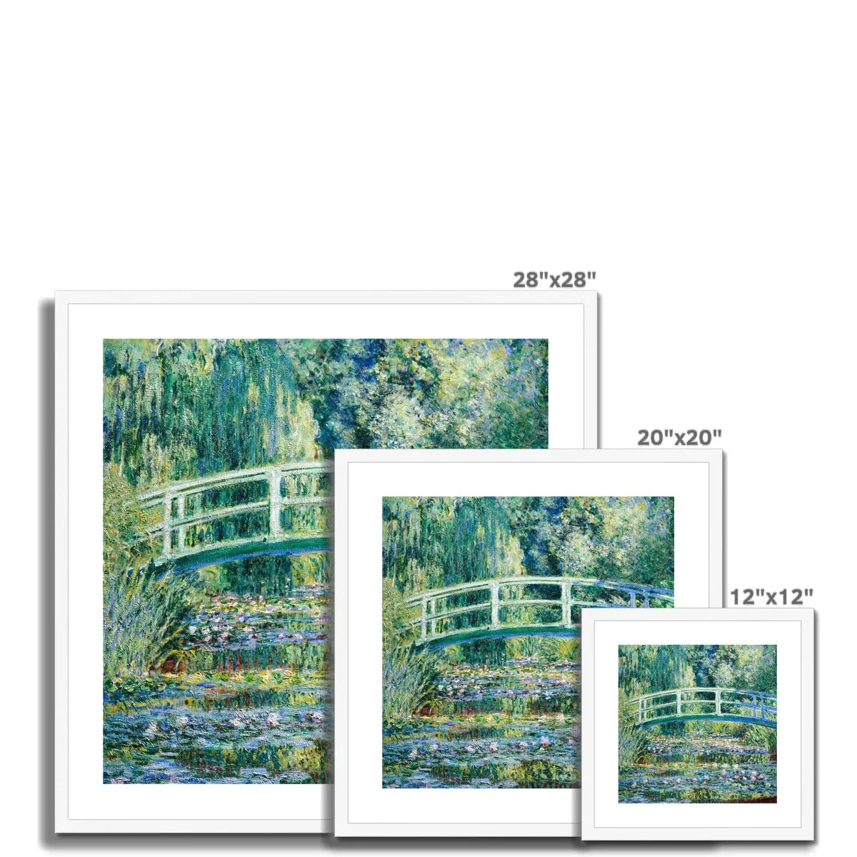 Claude Monet Framed Open Edition Art Print. 'Water Lilies and Japanese Bridge'. Giverny Garden. Art Gallery Historic Art - Image 4