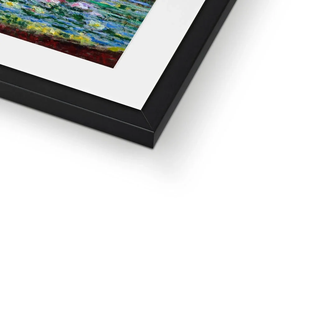 Claude Monet Framed Open Edition Art Print. 'Water Lilies and Japanese Bridge'. Giverny Garden. Art Gallery Historic Art - Image 7
