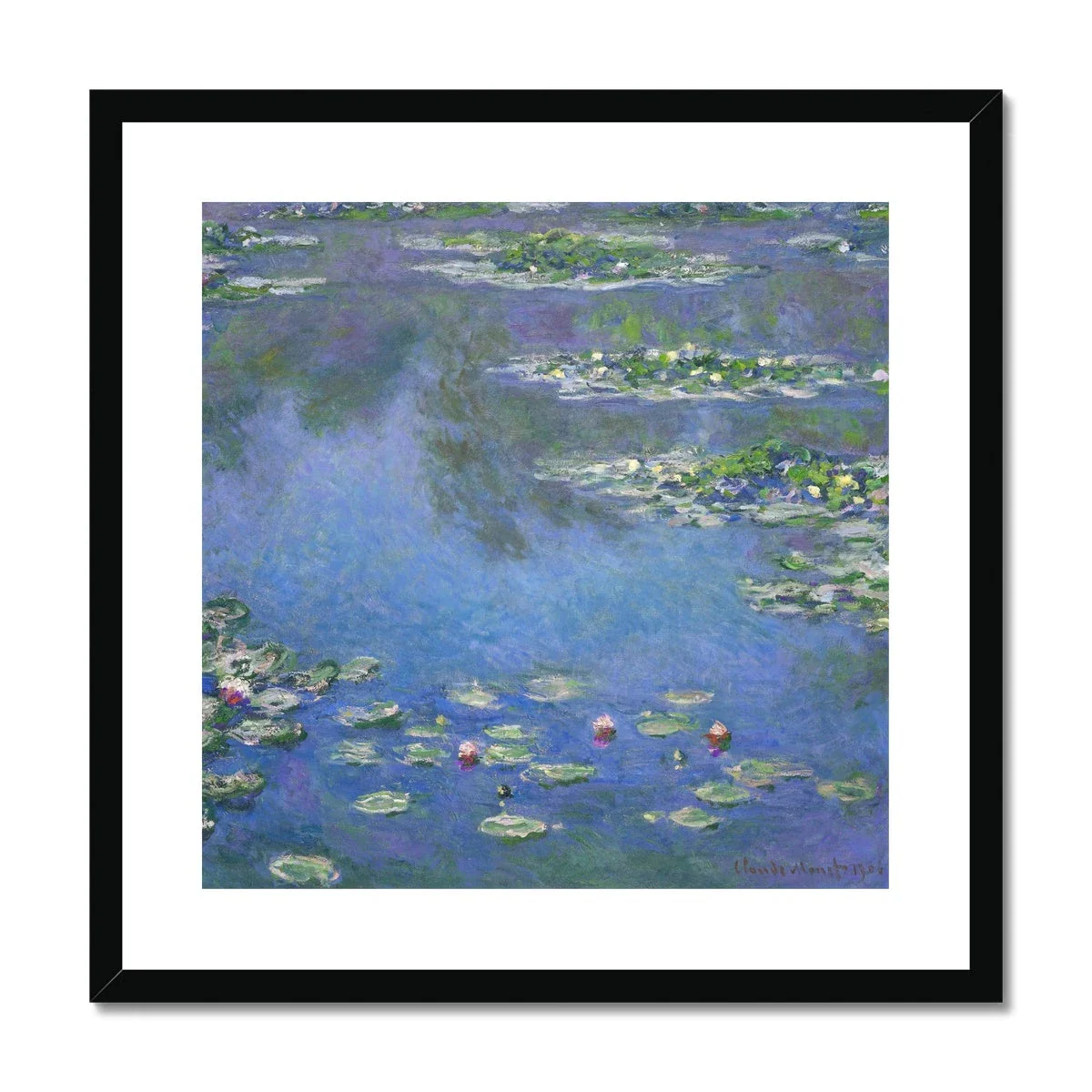 Claude Monet Framed Open Edition Art Print. 'Water Lilies'. Giverny Garden. Art Gallery Historic Art - Image 2