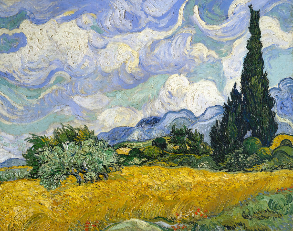 'Wheat Field with Cypresses' by Vincent Van Gogh. Open Edition Fine Art Print. Art Gallery Historic Art - Image 4